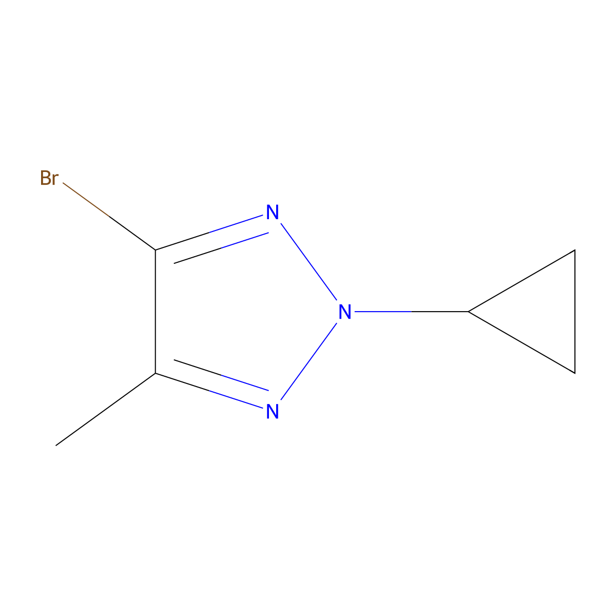 4-bromo-2-cyclopropyl-5-methyl-2H-1,2,3-triazole molecular structure, CAS 2919945-91-6