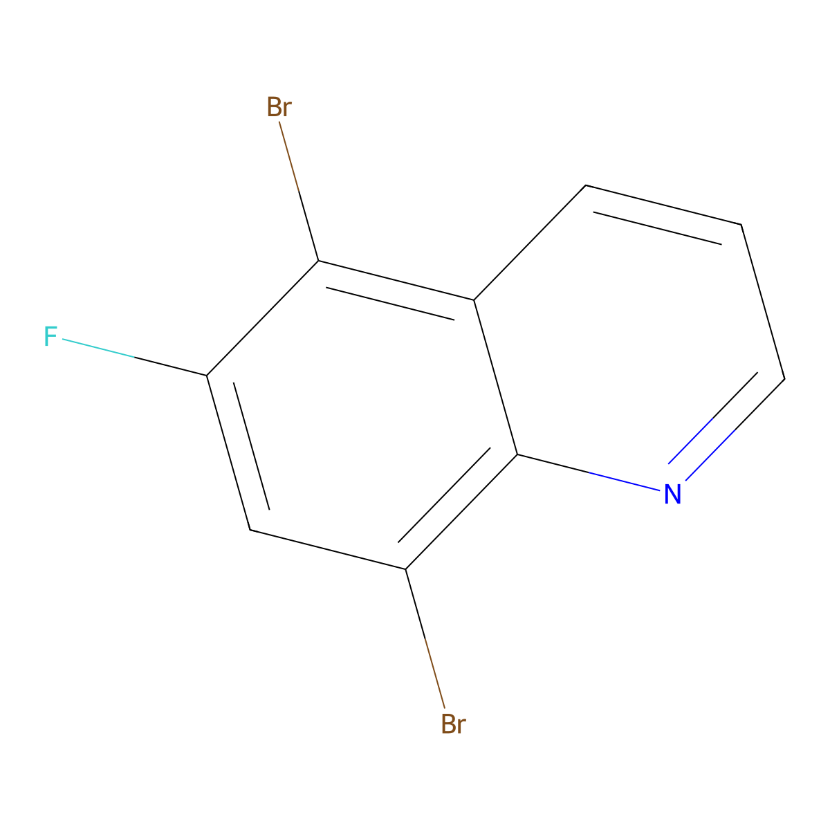 5,8-Dibromo-6-fluoroquinoline molecular structure, CAS 2919946-05-5