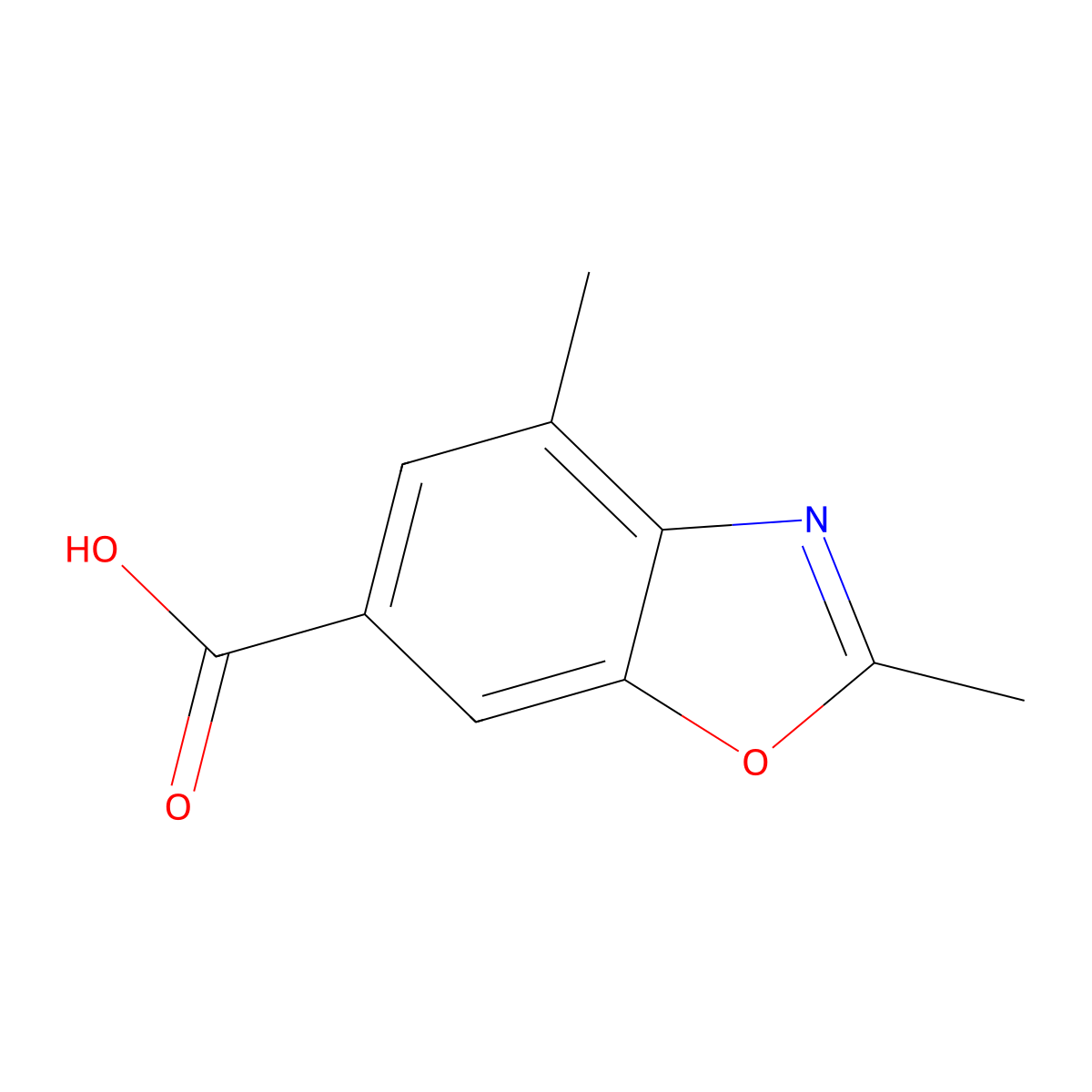 2,4-Dimethyl-1,3-benzoxazole-6-carboxylic acid molecular structure, CAS 2919946-06-6