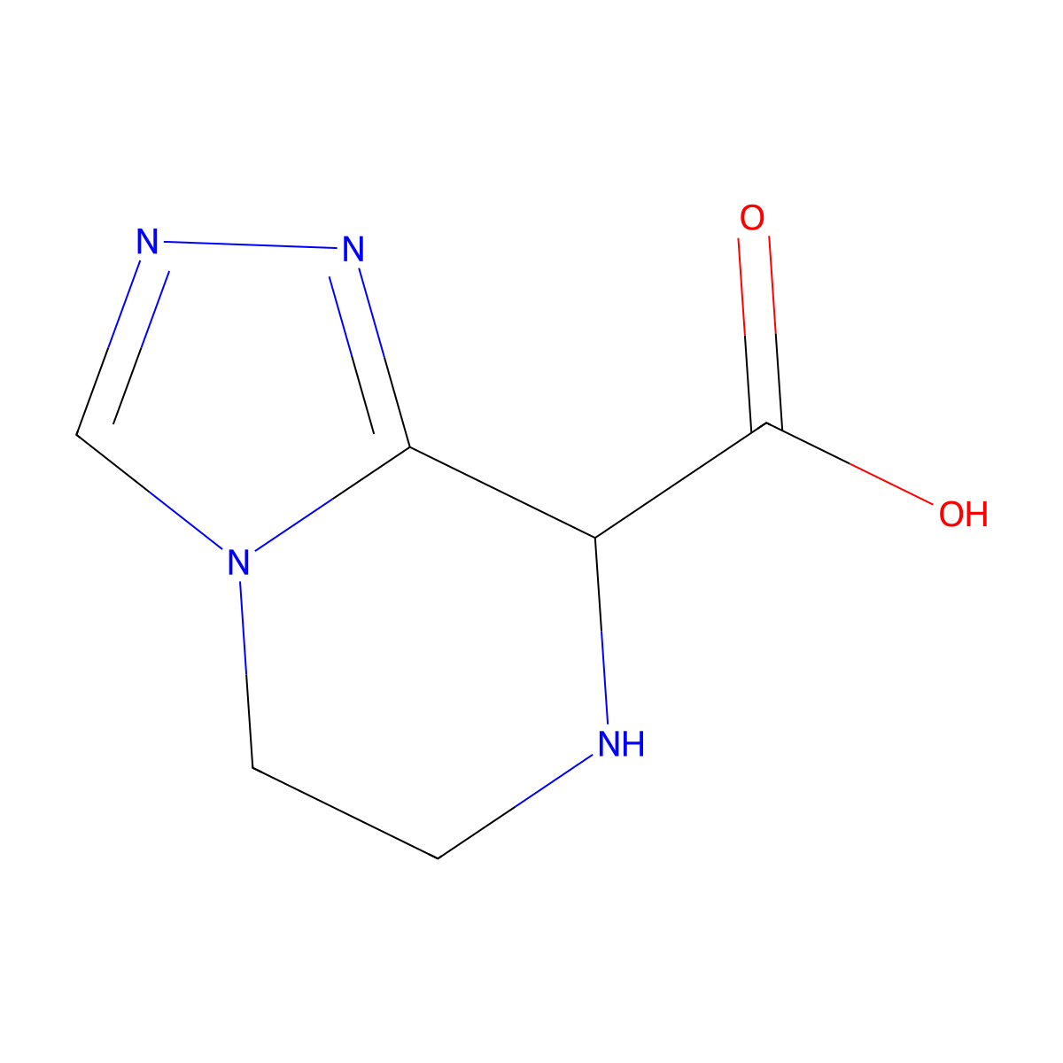 5H,6H,7H,8H-[1,2,4]triazolo[4,3-a]pyrazine-8-carboxylic acid molecular structure, CAS 2919946-08-8