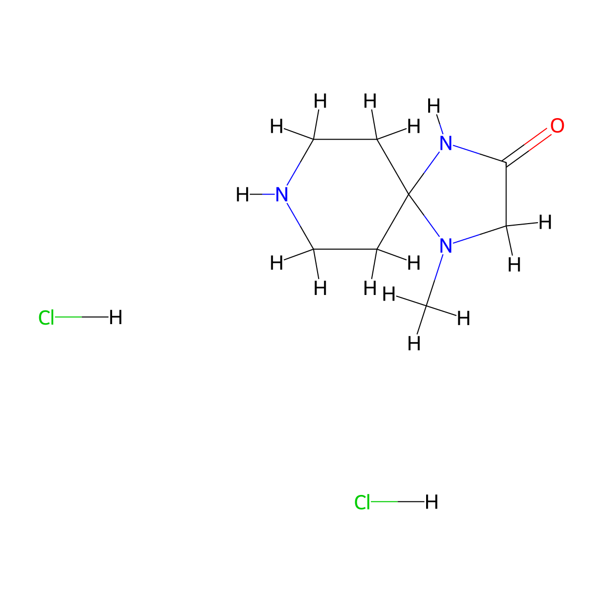 4-Methyl-1,4,8-triazaspiro[4.5]decan-2-one dihydrochloride molecular structure, CAS 2919946-10-2