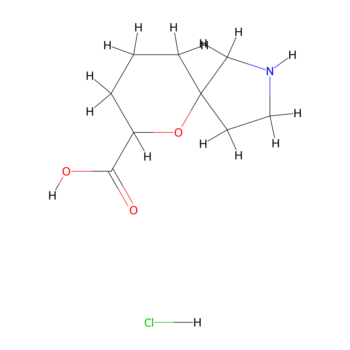 6-Oxa-2-azaspiro[4.5]decane-7-carboxylic acid hydrochloride molecular structure, CAS 2919946-13-5