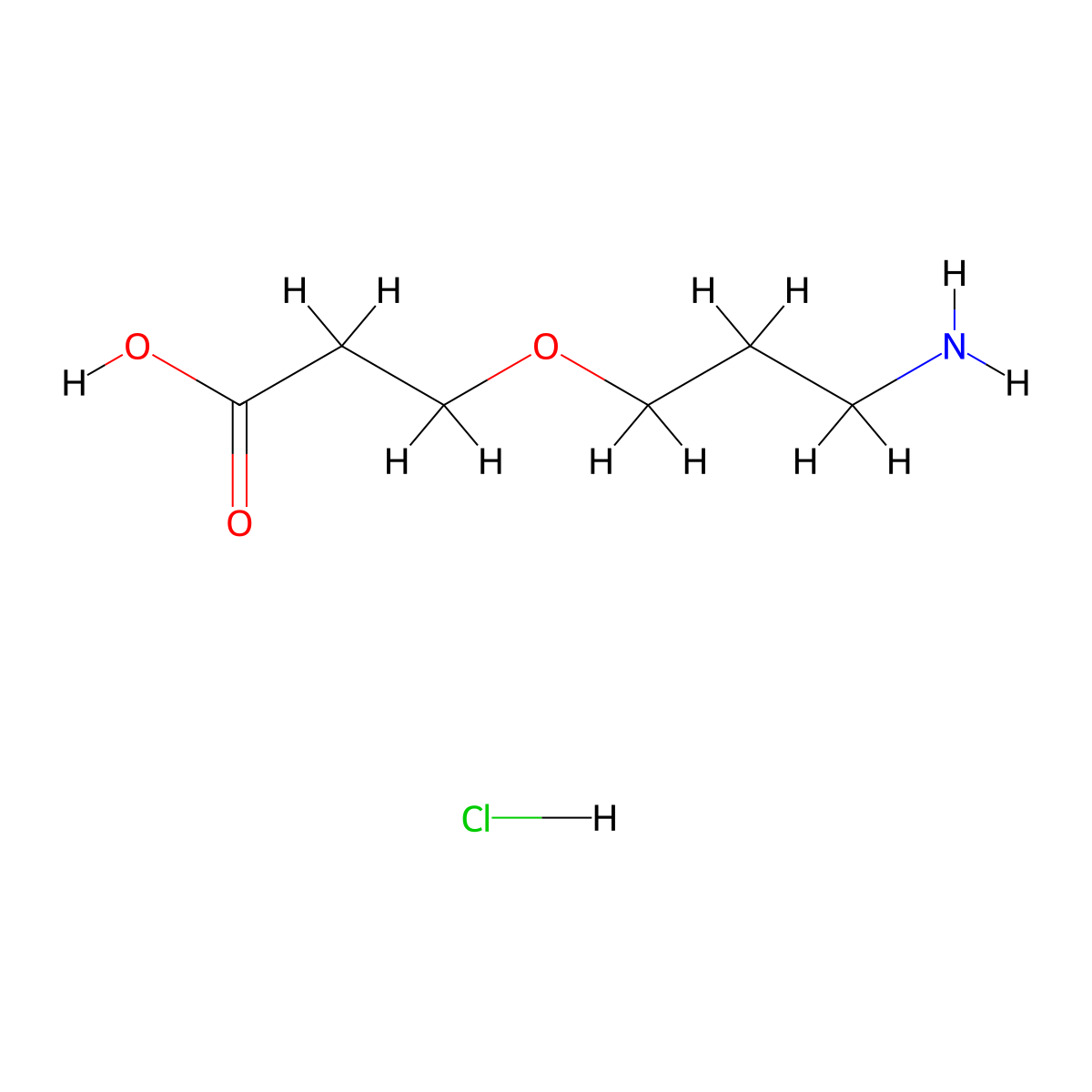 3-(3-Aminopropoxy)propanoic acid hydrochloride molecular structure, CAS 2919946-14-6