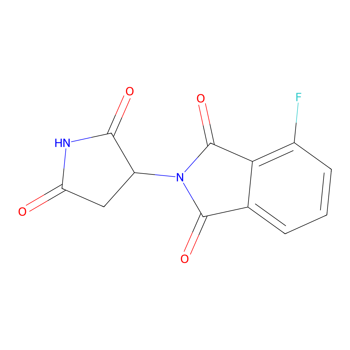 2-(2,5-dioxopyrrolidin-3-yl)-4-fluoro-2,3-dihydro-1H-isoindole-1,3-dione molecular structure, CAS 2919946-21-5