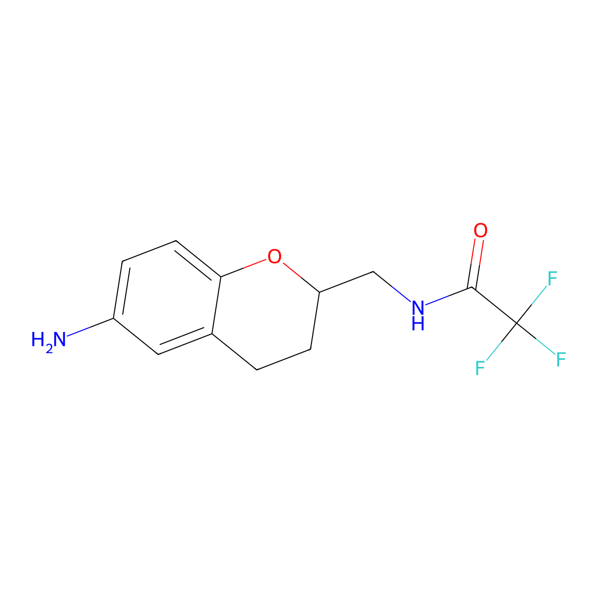N-[(6-amino-3,4-dihydro-2H-1-benzopyran-2-yl)methyl]-2,2,2-trifluoroacetamide molecular structure, CAS 2919946-74-8