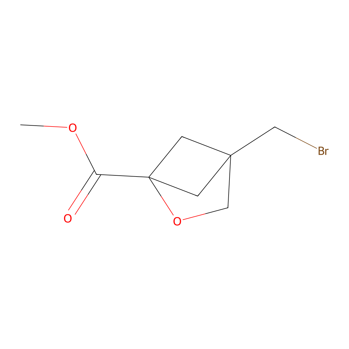 Methyl 4-(bromomethyl)-2-oxabicyclo[2.1.1]hexane-1-carboxylate molecular structure, CAS 2919946-85-1