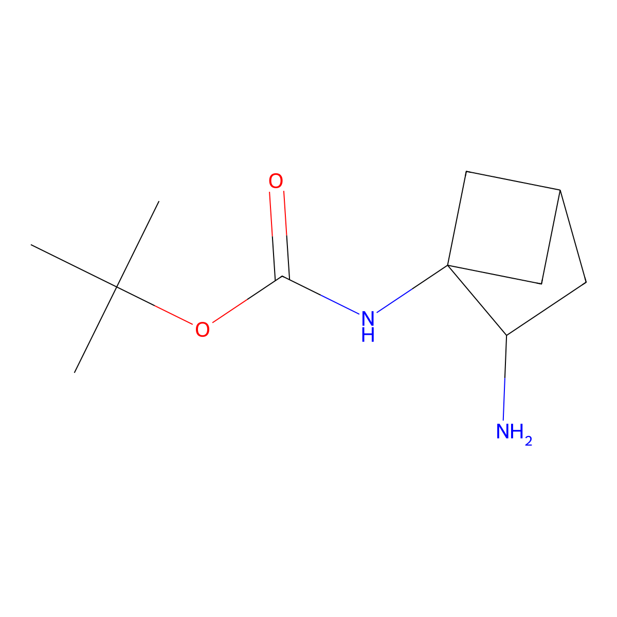 tert-butyl N-{2-aminobicyclo[2.1.1]hexan-1-yl}carbamate molecular structure, CAS 2919947-01-4