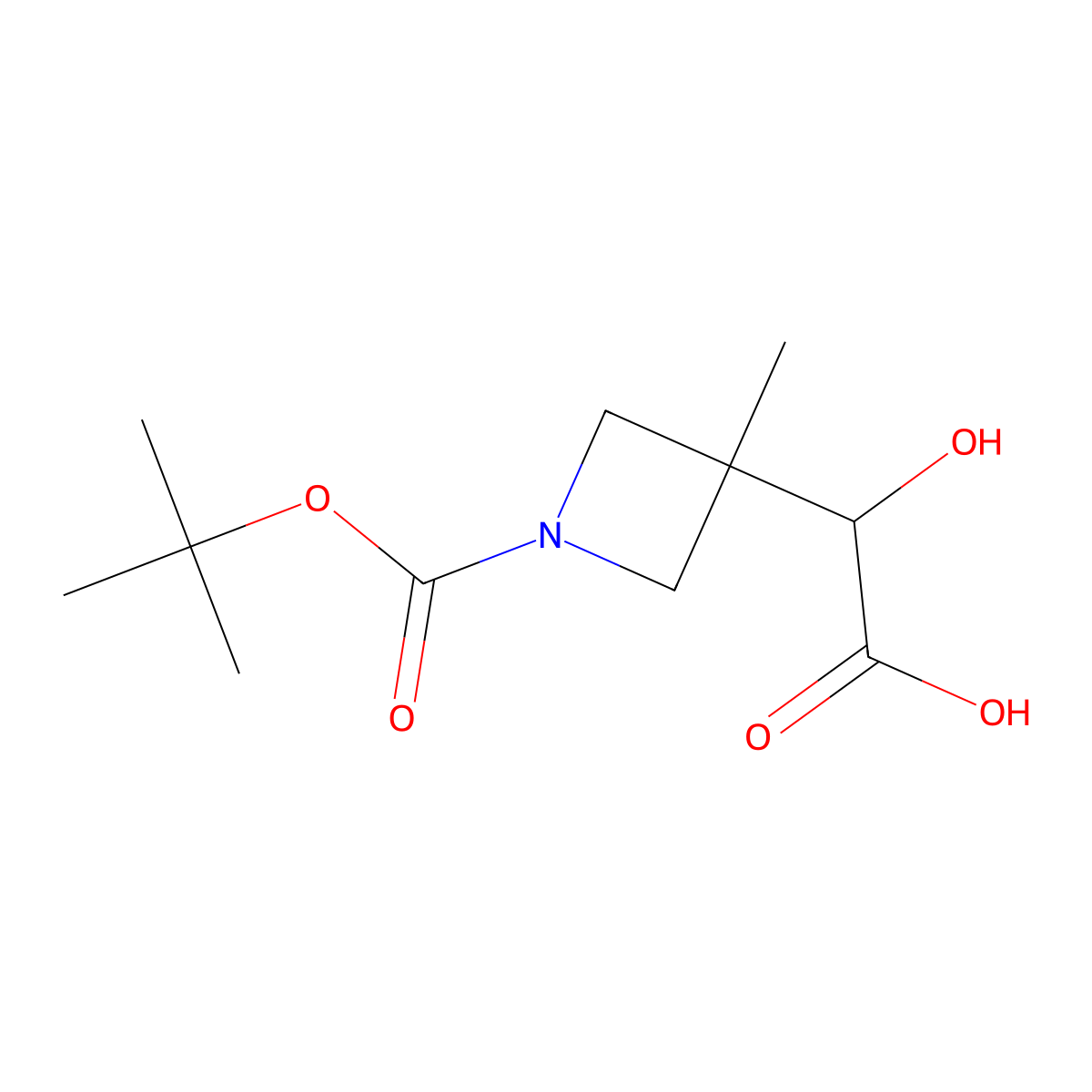 2-{1-[(Tert-butoxy)carbonyl]-3-methylazetidin-3-yl}-2-hydroxyacetic acid molecular structure, CAS 2919947-06-9