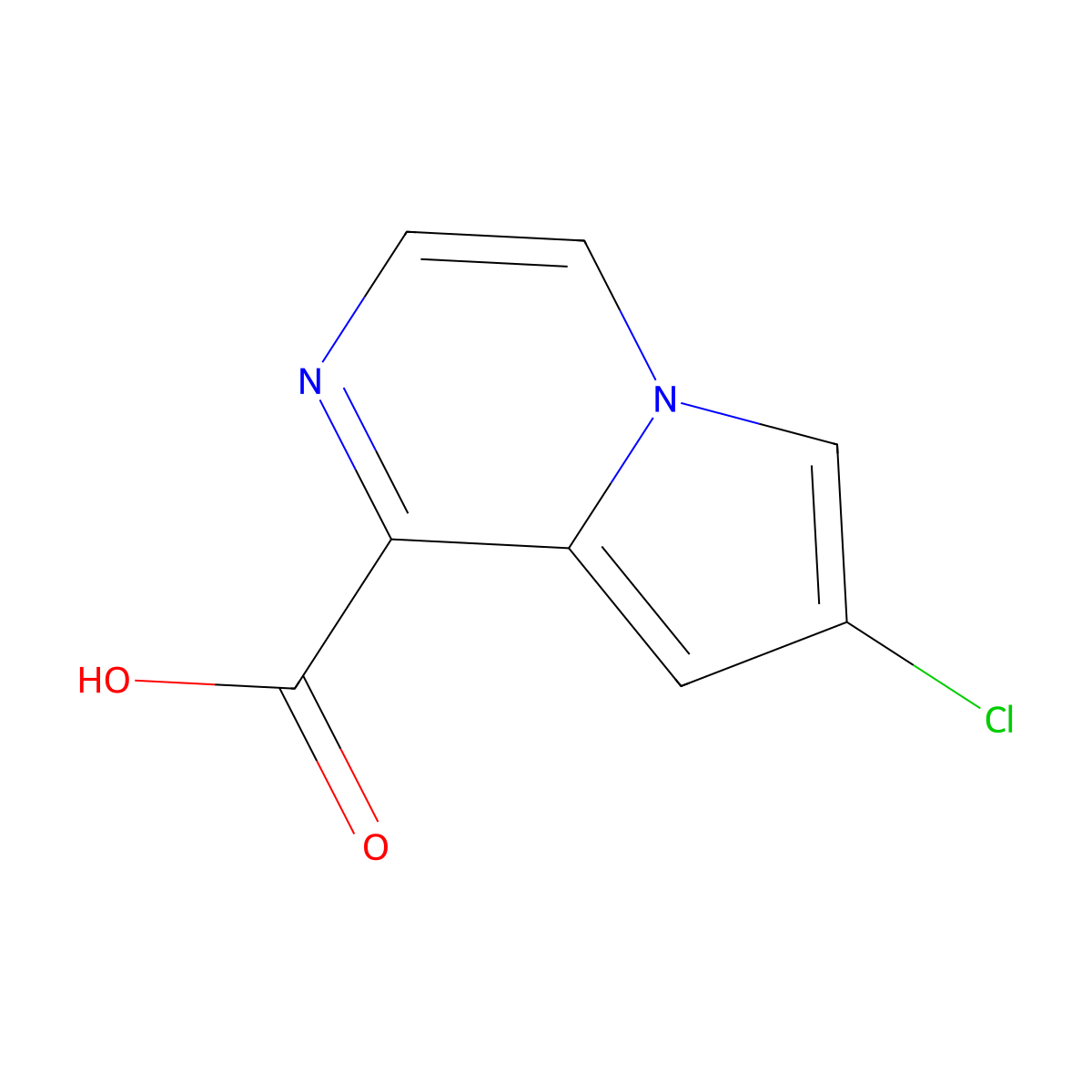 7-Chloropyrrolo[1,2-a]pyrazine-1-carboxylic acid molecular structure, CAS 2919947-25-2