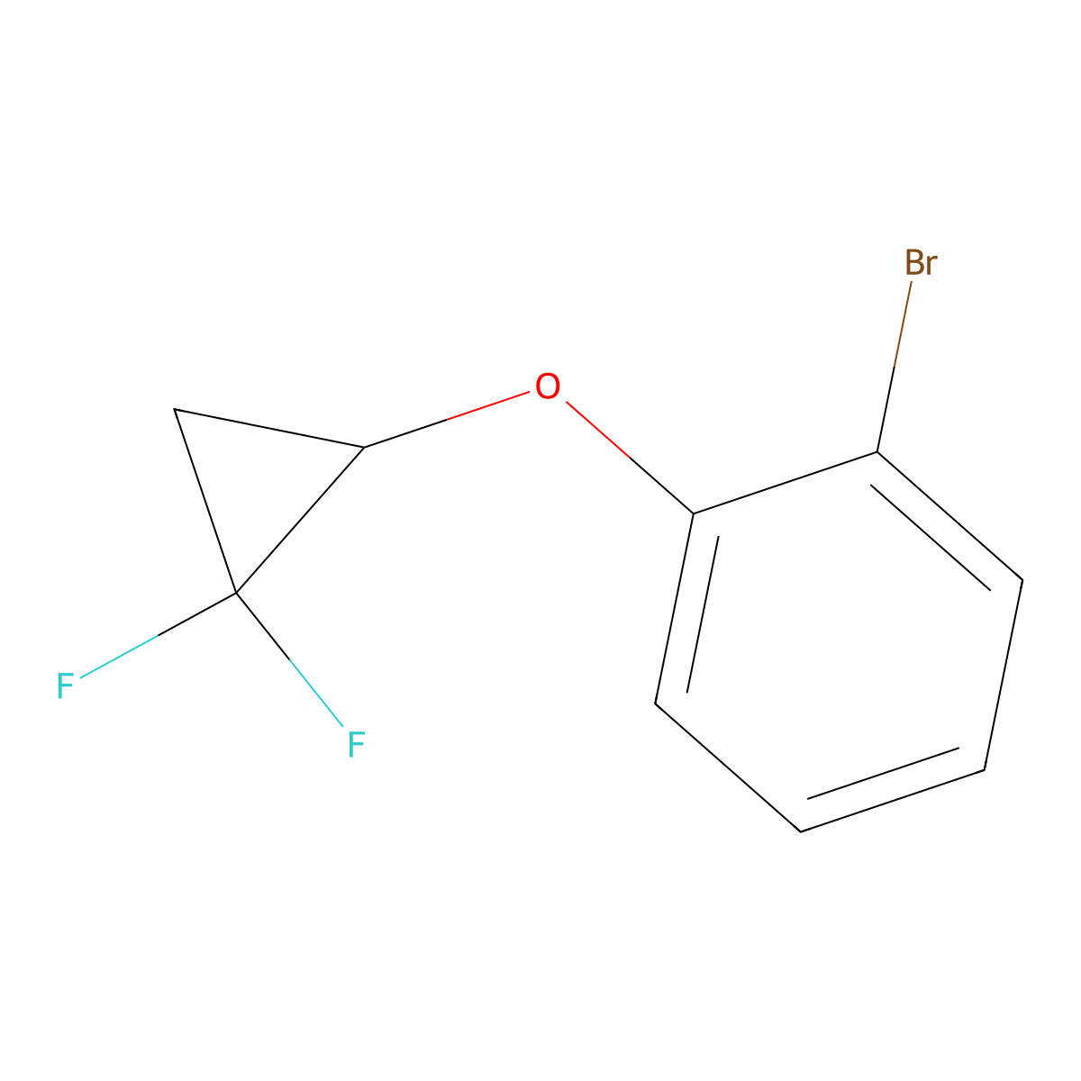 1-Bromo-2-(2,2-difluorocyclopropoxy)benzene molecular structure, CAS 2919947-33-2
