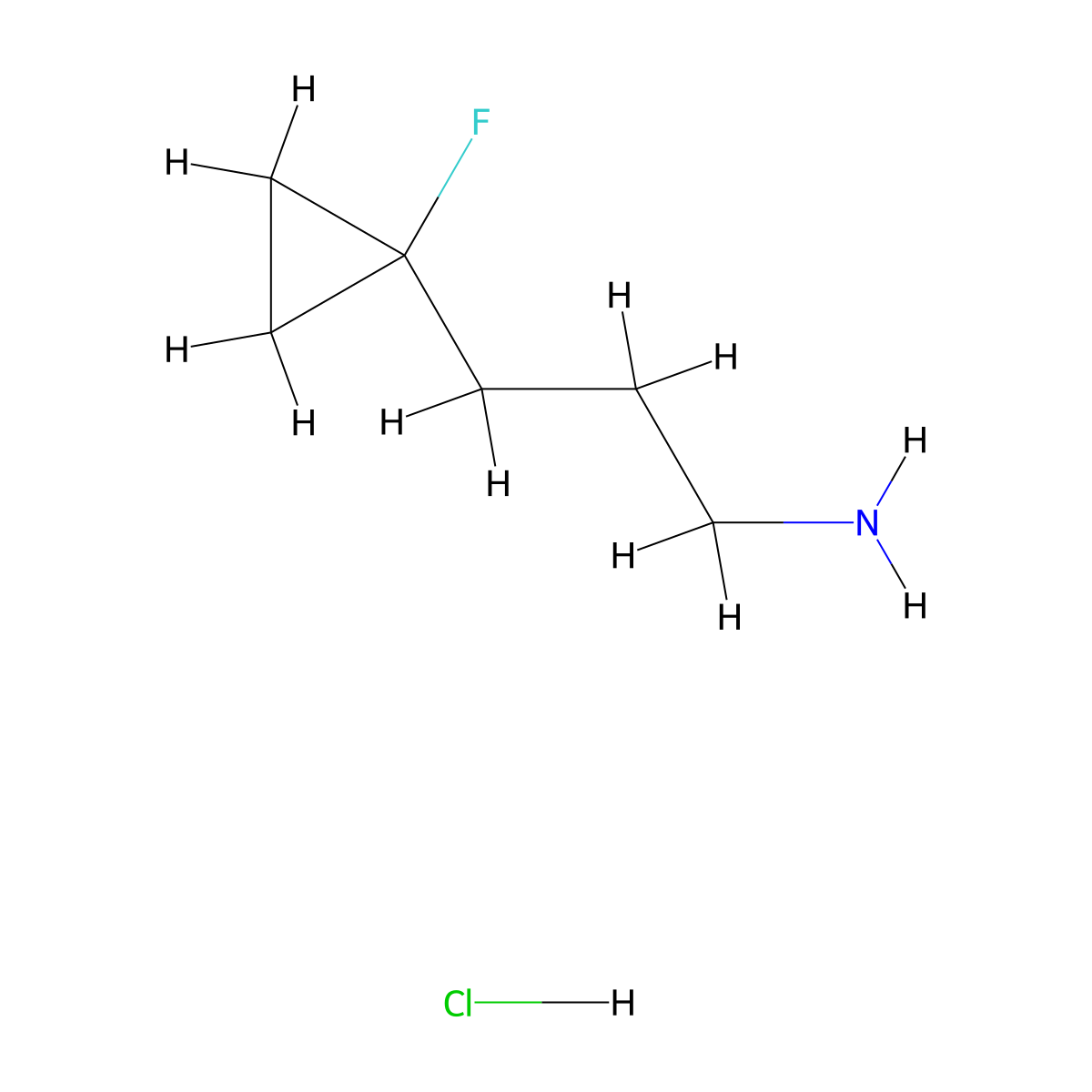 3-(1-Fluorocyclopropyl)propan-1-amine hydrochloride molecular structure, CAS 2919947-36-5