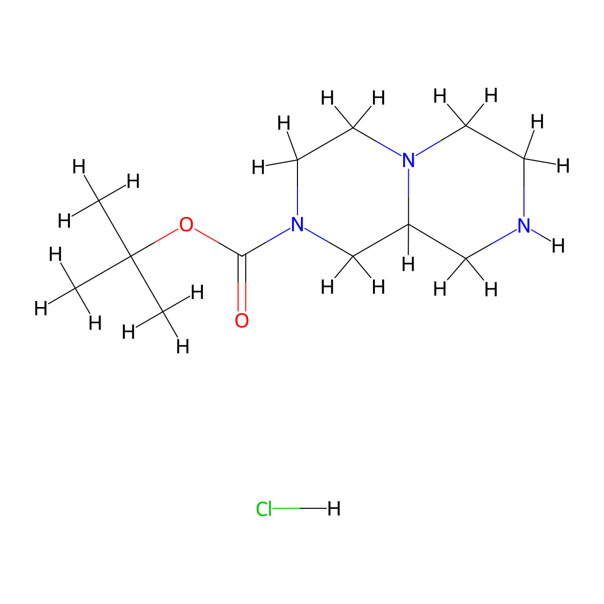 tert-butyl octahydro-1H-[1,4]diazino[1,2-a]pyrazine-2-carboxylate hydrochloride molecular structure, CAS 2919947-52-5