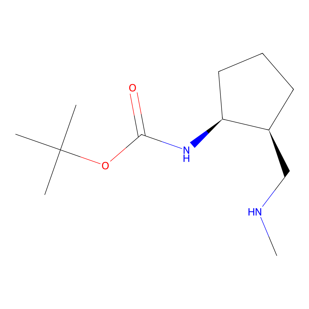 tert-butyl N-{2-[(methylamino)methyl]cyclopentyl}carbamate molecular structure, CAS 2919947-56-9