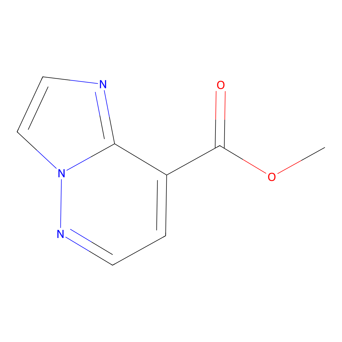 Methyl imidazo[1,2-b]pyridazine-8-carboxylate molecular structure, CAS 2919947-60-5
