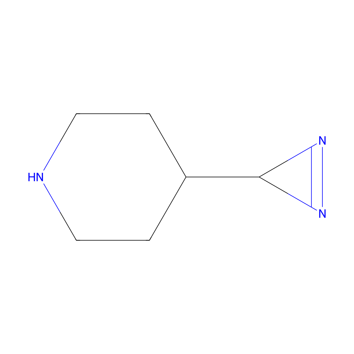 4-(3H-diazirin-3-yl)piperidine molecular structure, CAS 2919947-69-4