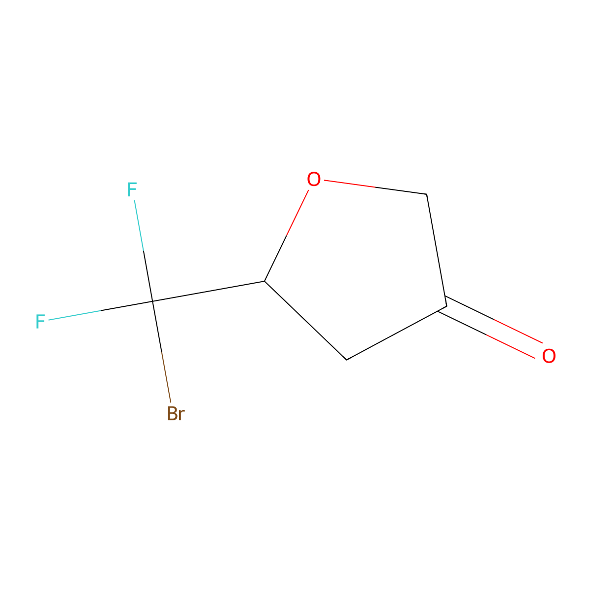5-(Bromodifluoromethyl)oxolan-3-one molecular structure, CAS 2919947-81-0