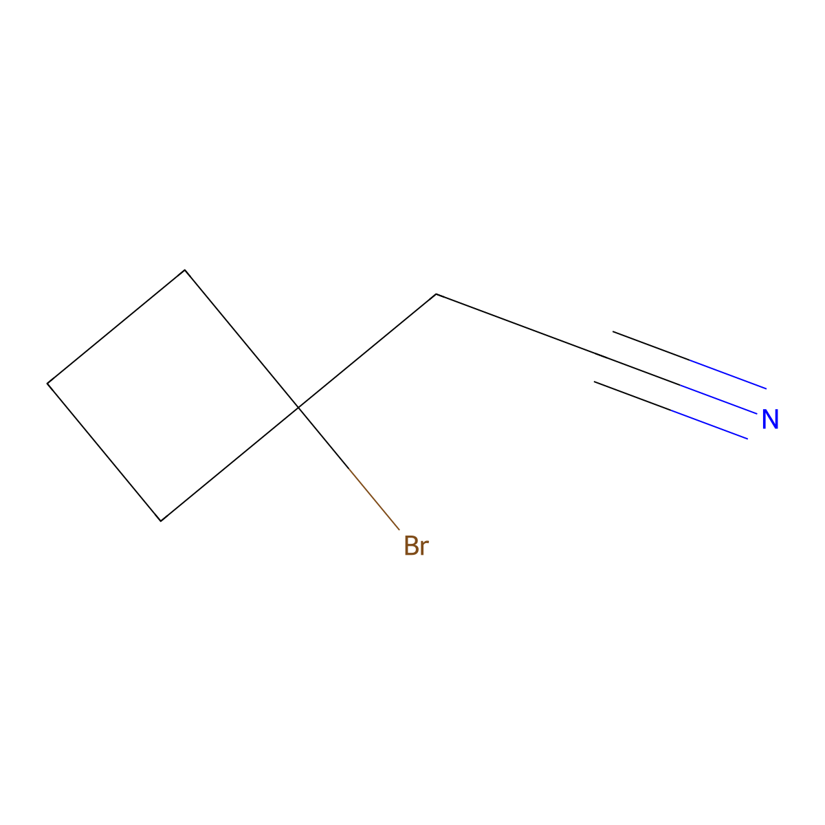 2-(1-Bromocyclobutyl)acetonitrile molecular structure, CAS 2919948-03-9