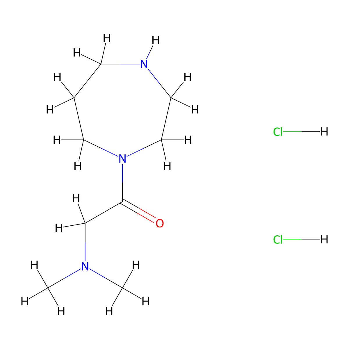 1-(1,4-Diazepan-1-yl)-2-(dimethylamino)ethan-1-one dihydrochloride molecular structure, CAS 2919954-26-8