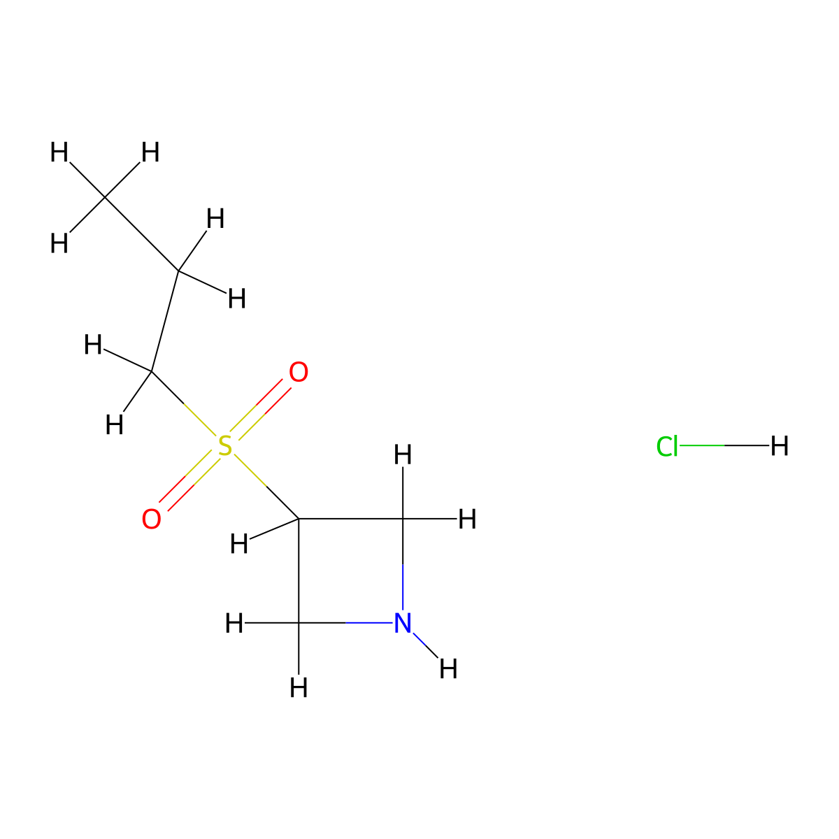 3-(Propane-1-sulfonyl)azetidine hydrochloride molecular structure, CAS 2919954-42-8