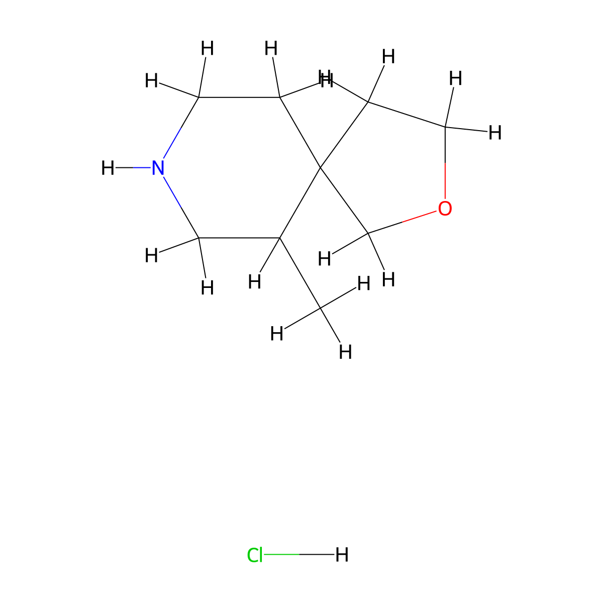 6-Methyl-2-oxa-8-azaspiro[4.5]decane hydrochloride molecular structure, CAS 2919954-43-9