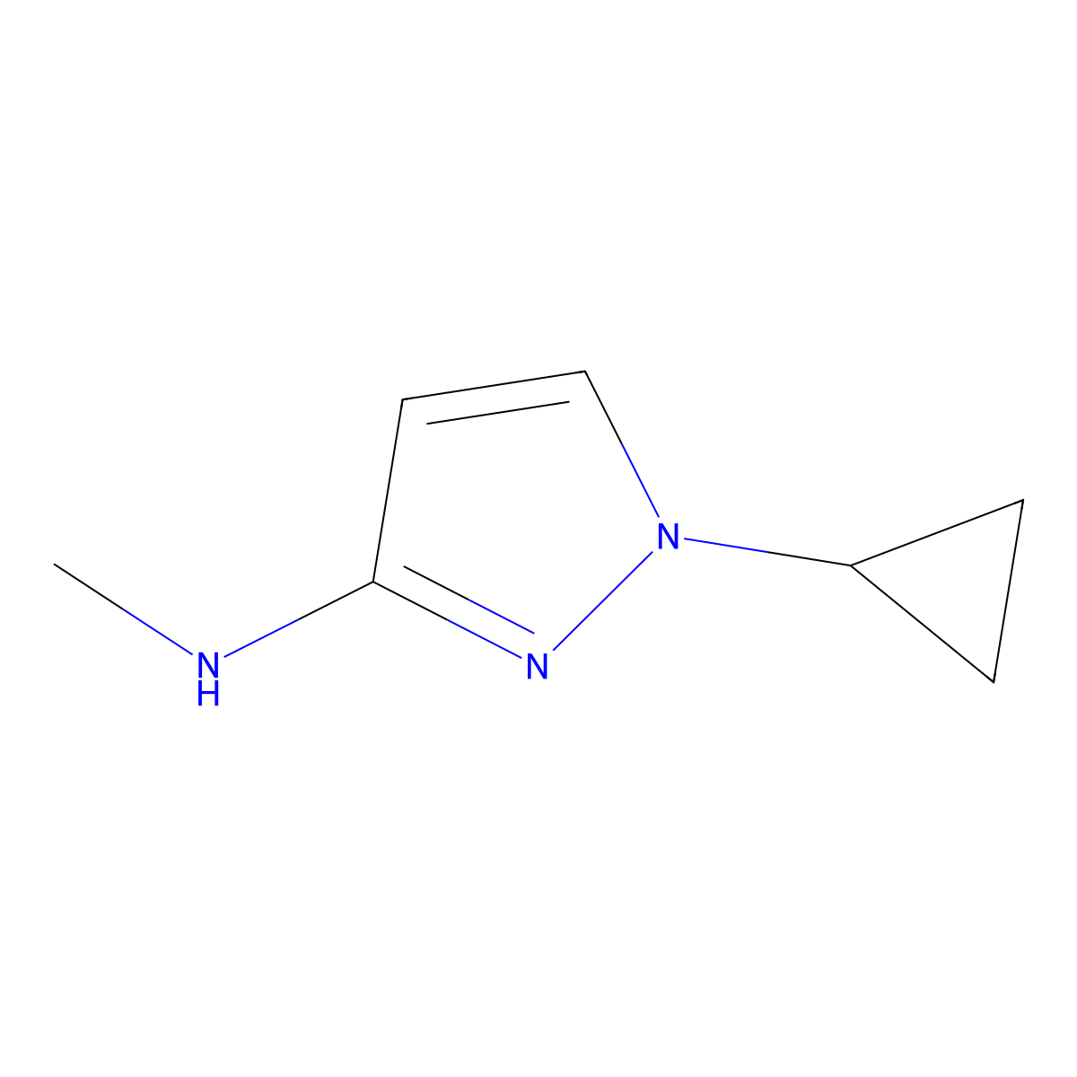 1-Cyclopropyl-N-methyl-1H-pyrazol-3-amine molecular structure, CAS 2919954-48-4