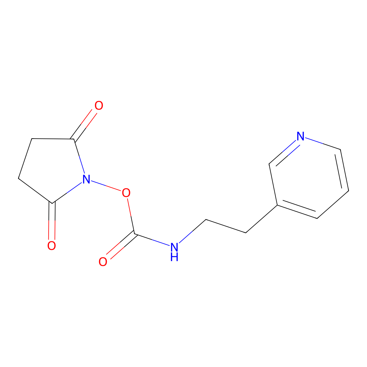 2,5-dioxopyrrolidin-1-yl N-[2-(pyridin-3-yl)ethyl]carbamate molecular structure, CAS 2919954-52-0