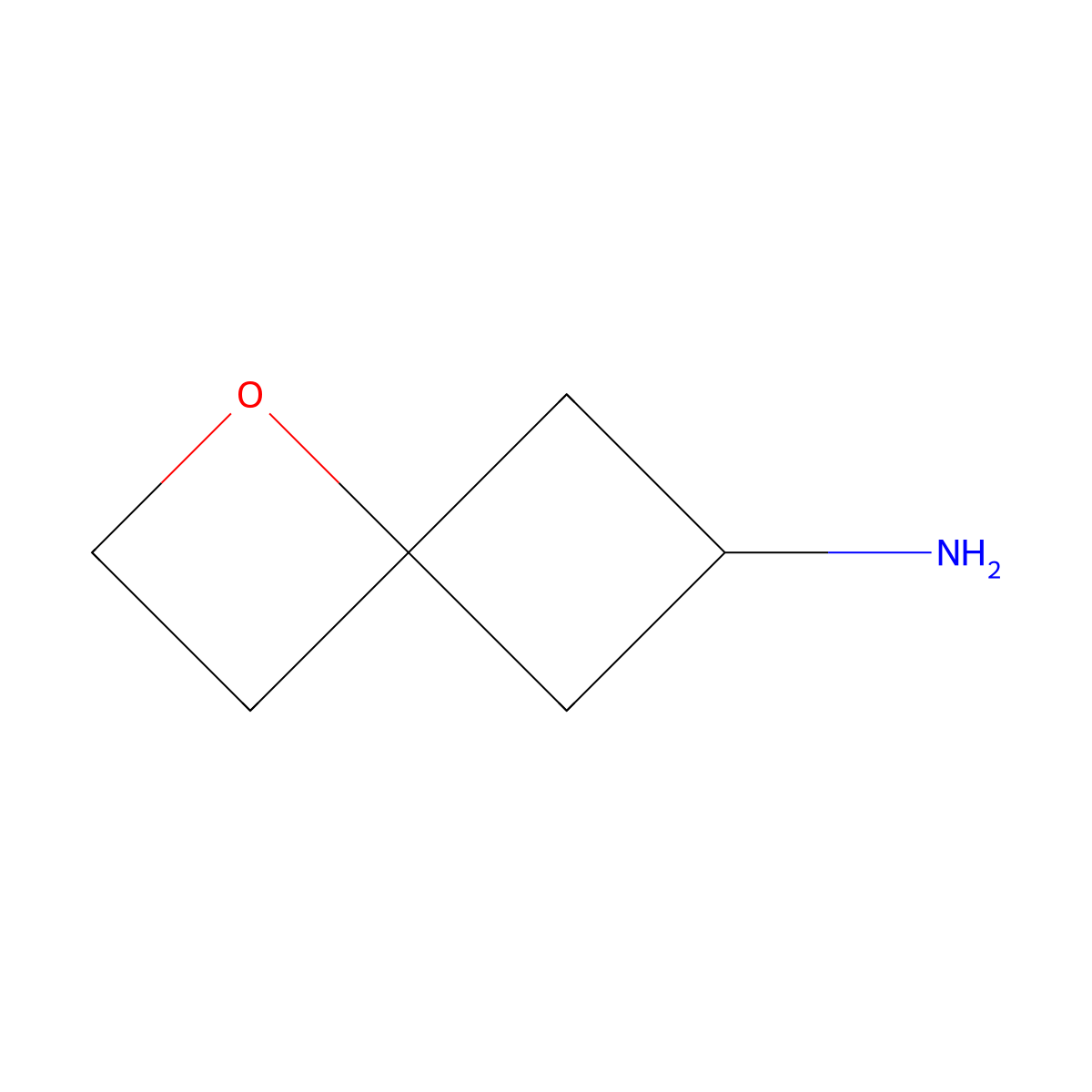 1-Oxaspiro(3.3)heptan-6-amine molecular structure, CAS 2919954-57-5