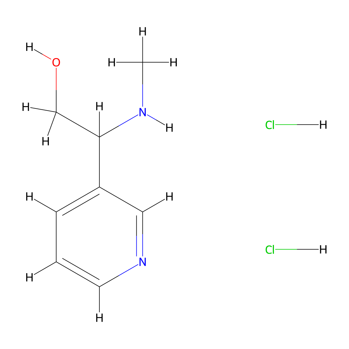 2-(Methylamino)-2-(pyridin-3-yl)ethan-1-ol dihydrochloride molecular structure, CAS 2919954-60-0