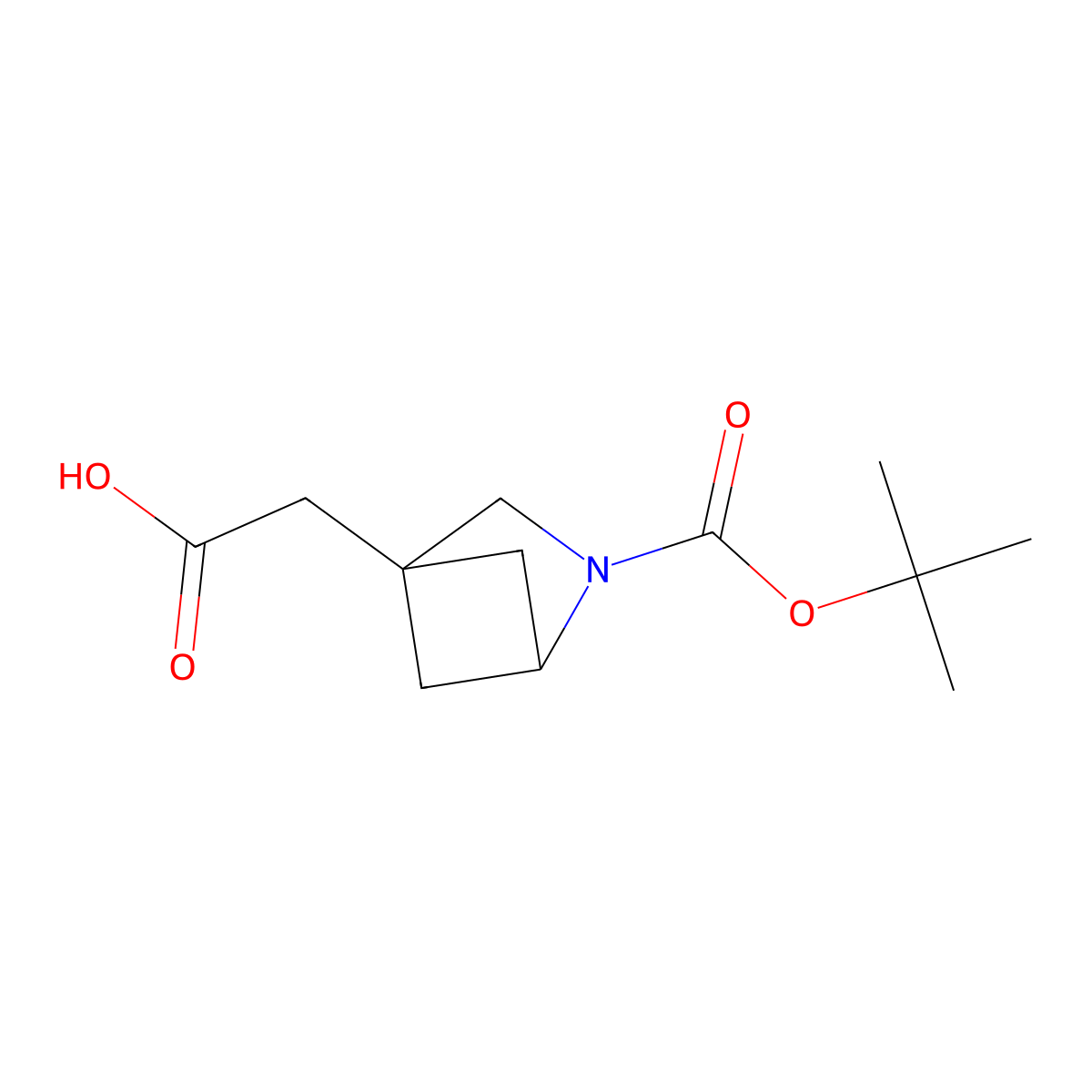 2-{2-[(Tert-butoxy)carbonyl]-2-azabicyclo[2.1.1]hexan-4-yl}acetic acid molecular structure, CAS 2919954-71-3