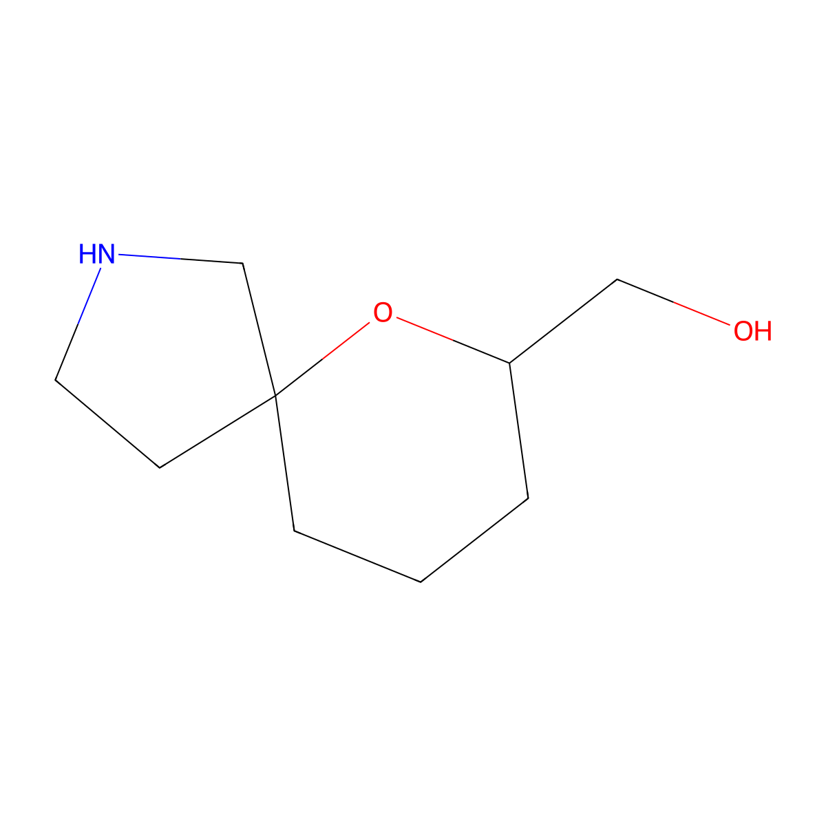 {6-Oxa-2-azaspiro[4.5]decan-7-yl}methanol molecular structure, CAS 2919954-72-4