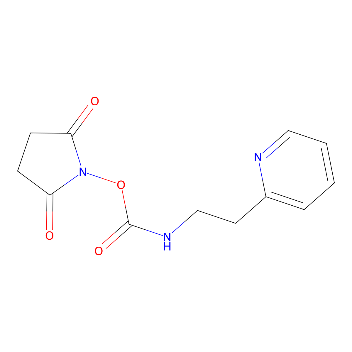 2,5-dioxopyrrolidin-1-yl N-[2-(pyridin-2-yl)ethyl]carbamate molecular structure, CAS 2919954-92-8