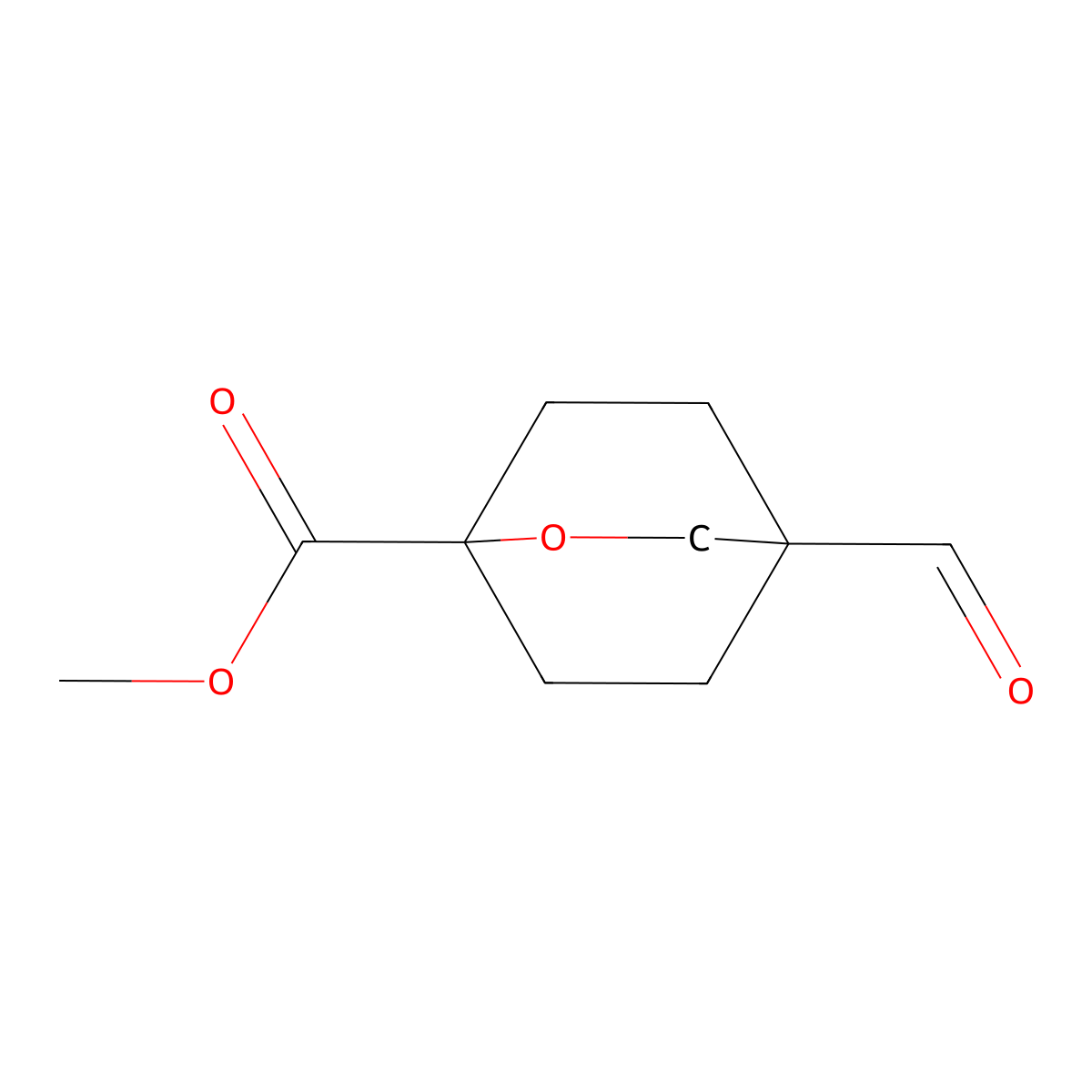 Methyl 4-formyl-2-oxabicyclo[2.2.2]octane-1-carboxylate molecular structure, CAS 2919954-93-9