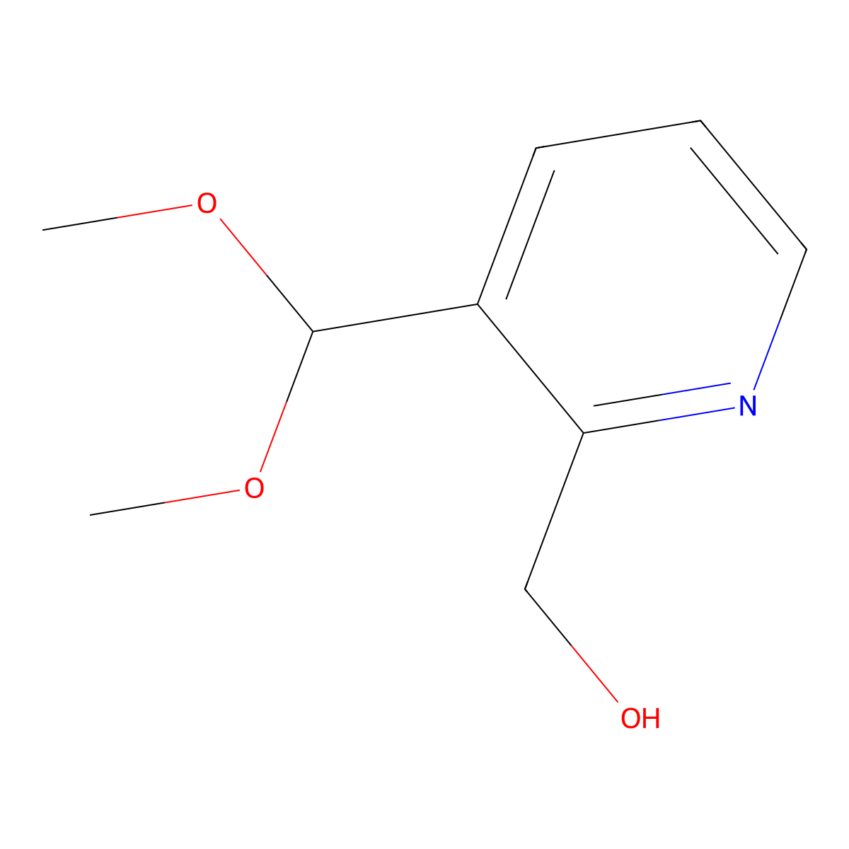 [3-(Dimethoxymethyl)pyridin-2-yl]methanol molecular structure, CAS 2919954-96-2