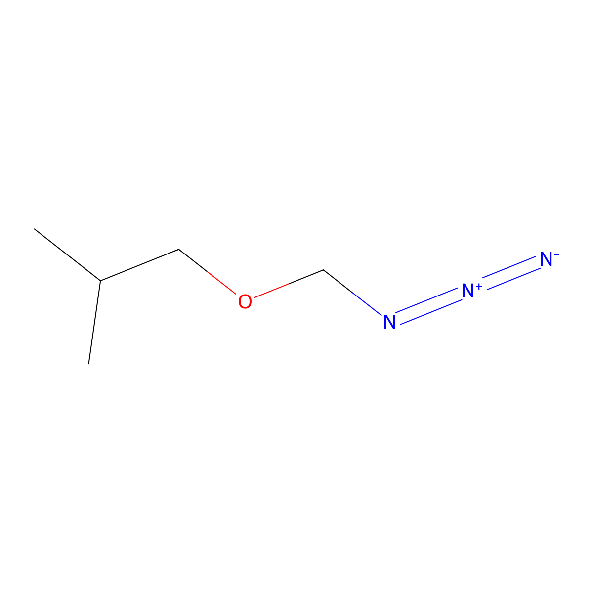 1-(Azidomethoxy)-2-methylpropane molecular structure, CAS 2919954-98-4