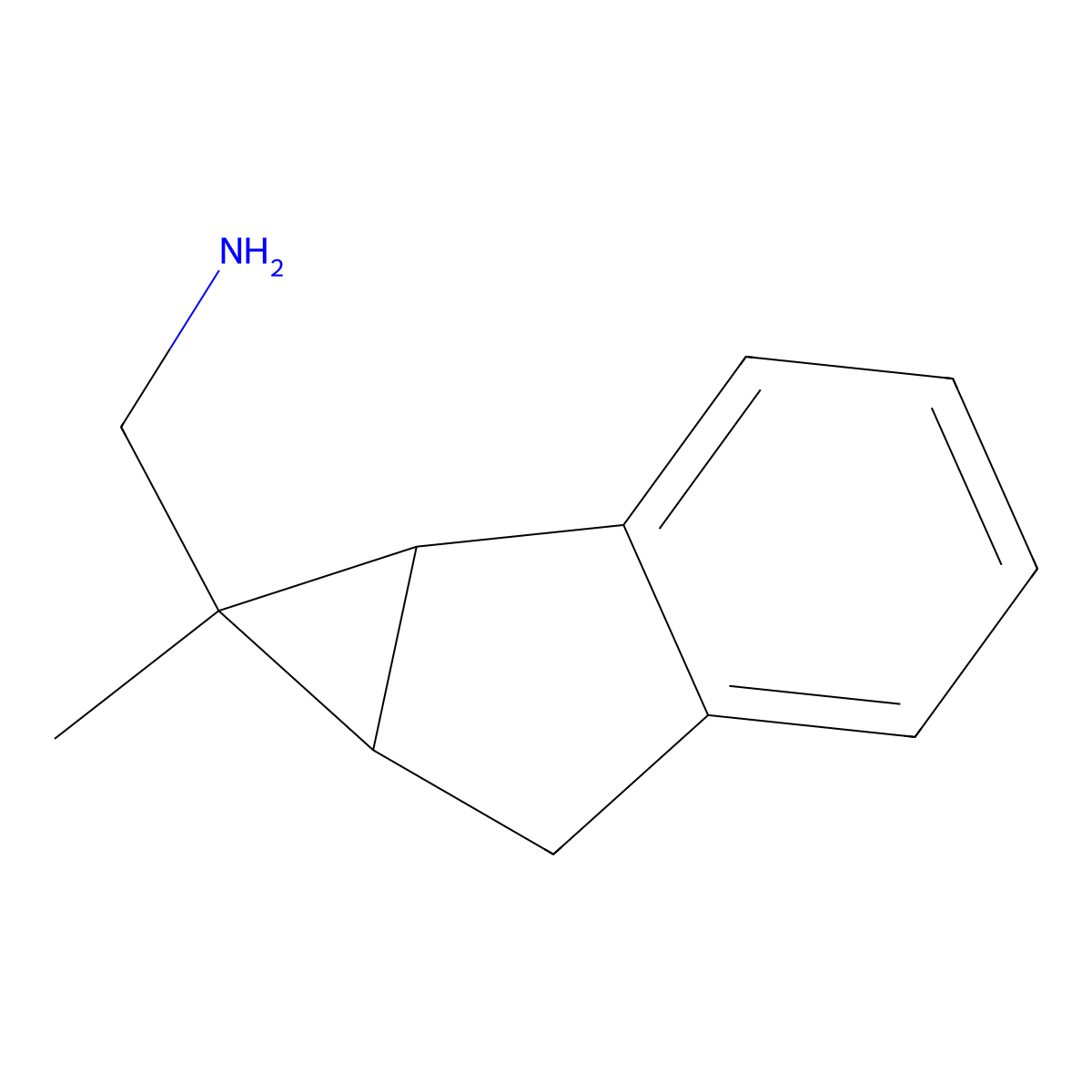 1-{1-methyl-1H,1aH,6H,6aH-cyclopropa[a]inden-1-yl}methanamine molecular structure, CAS 2919955-08-9