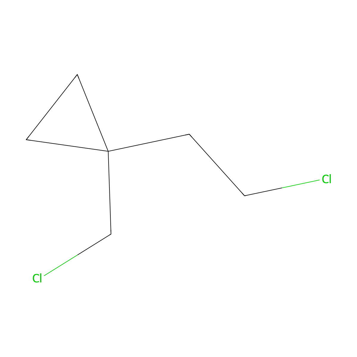 1-(2-Chloroethyl)-1-(chloromethyl)cyclopropane molecular structure, CAS 2919955-13-6