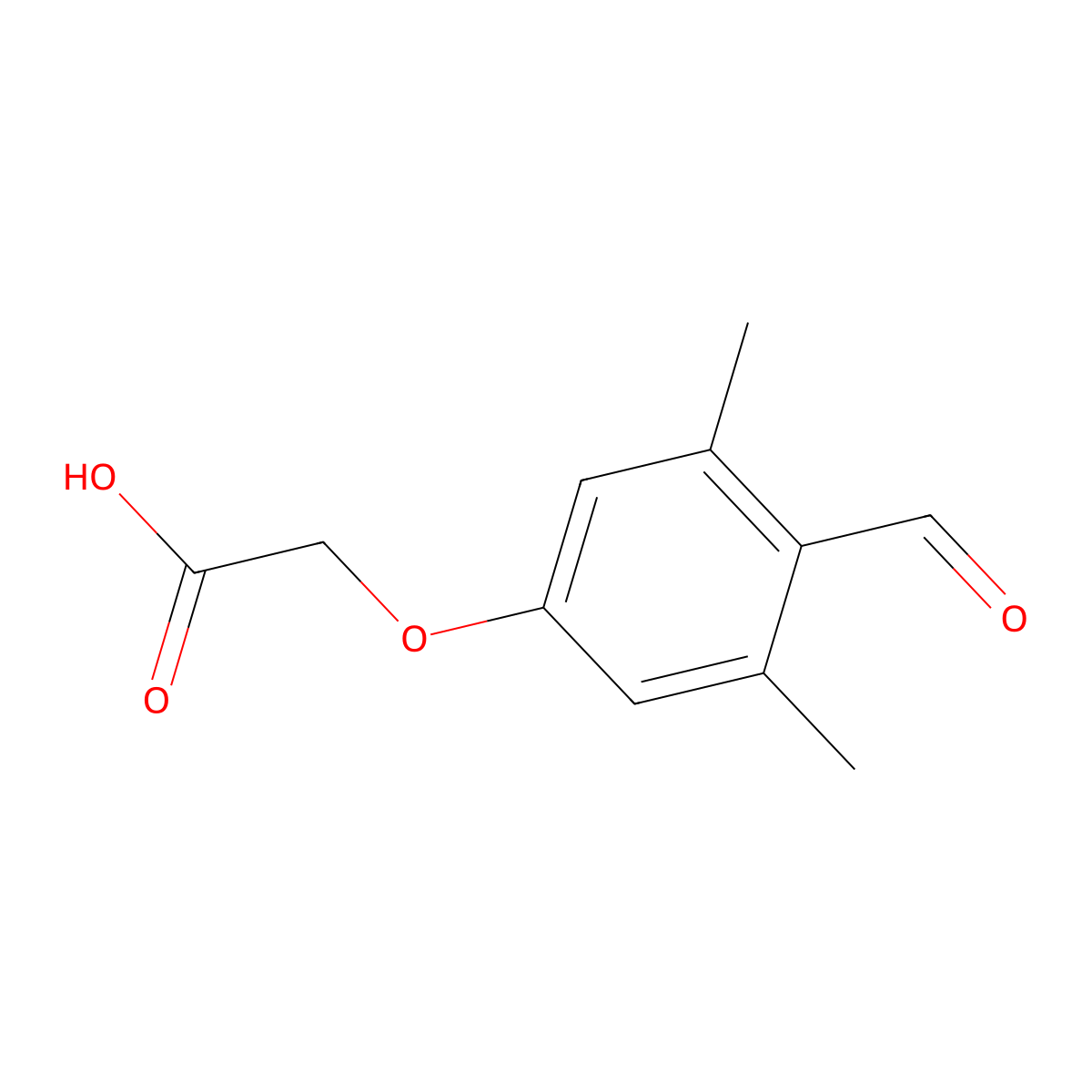 2-(4-Formyl-3,5-dimethylphenoxy)acetic acid molecular structure, CAS 2919955-14-7