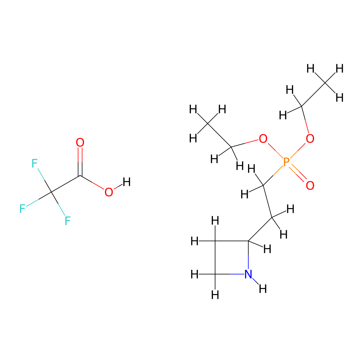 Diethyl [2-(azetidin-2-yl)ethyl]phosphonate; trifluoroacetic acid molecular structure, CAS 2919955-24-9