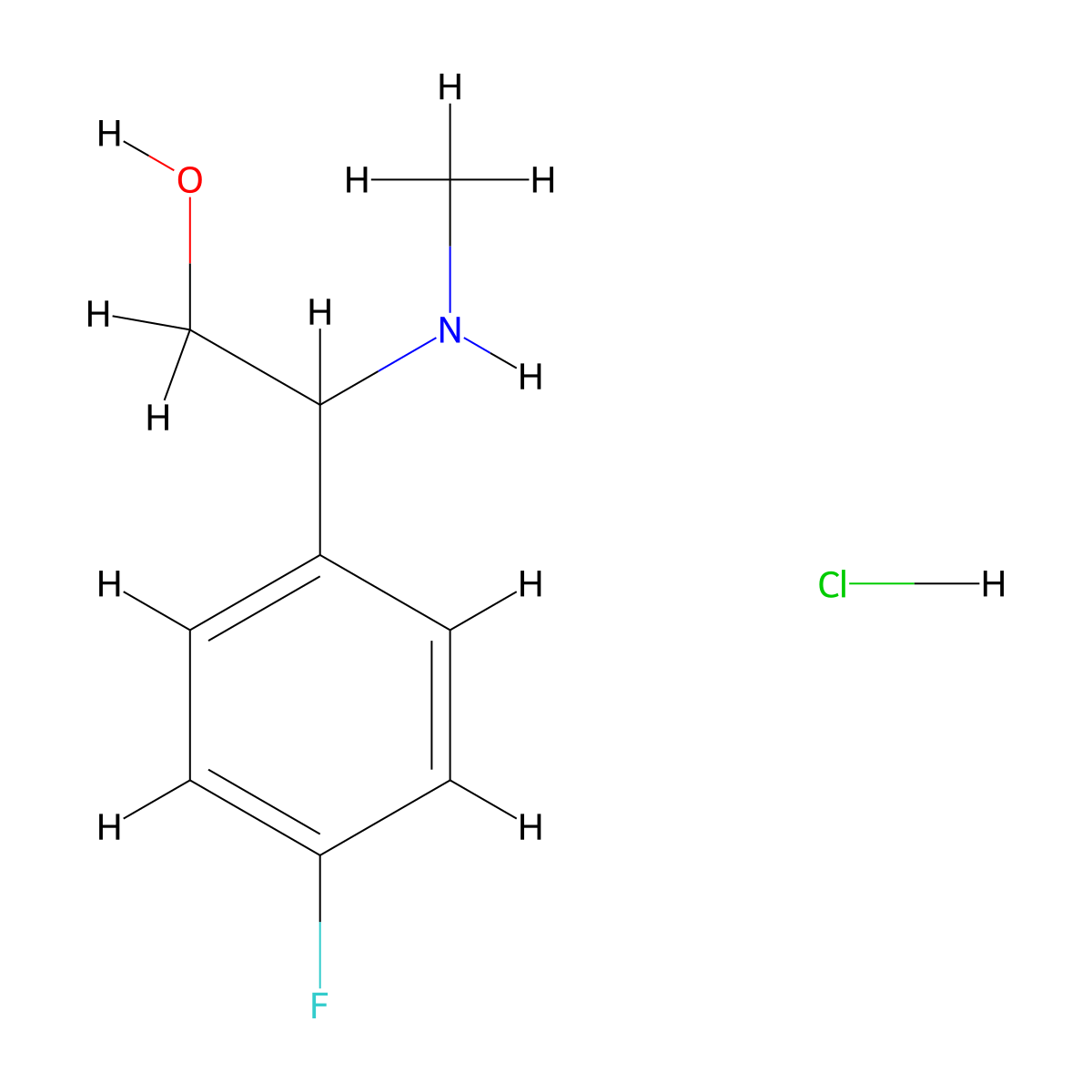 2-(4-Fluorophenyl)-2-(methylamino)ethan-1-ol hydrochloride molecular structure, CAS 2919955-47-6