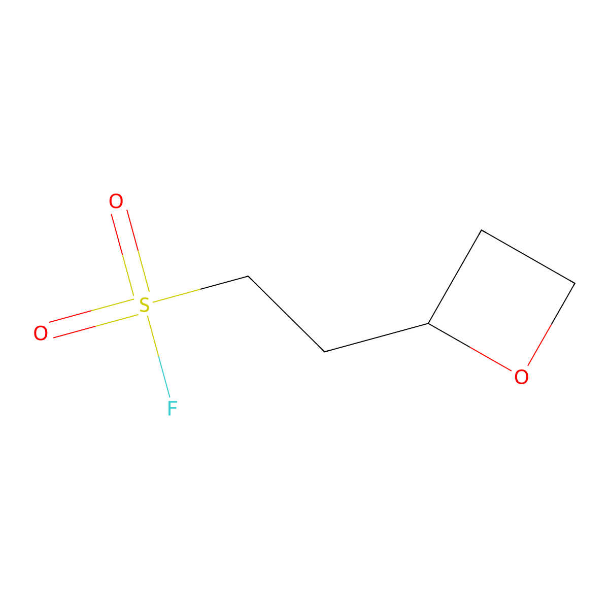 2-(Oxetan-2-yl)ethane-1-sulfonyl fluoride molecular structure, CAS 2919955-51-2