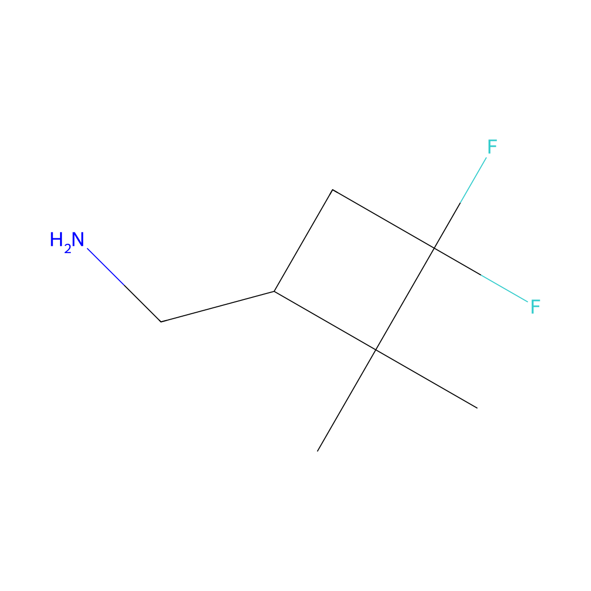 1-(3,3-Difluoro-2,2-dimethylcyclobutyl)methanamine molecular structure, CAS 2919955-60-3