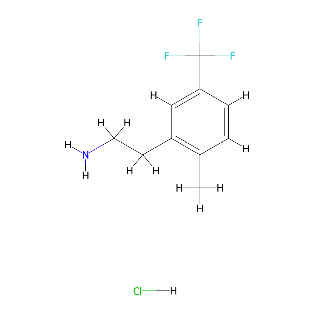 2-[2-Methyl-5-(trifluoromethyl)phenyl]ethan-1-amine hydrochloride molecular structure, CAS 2919955-66-9