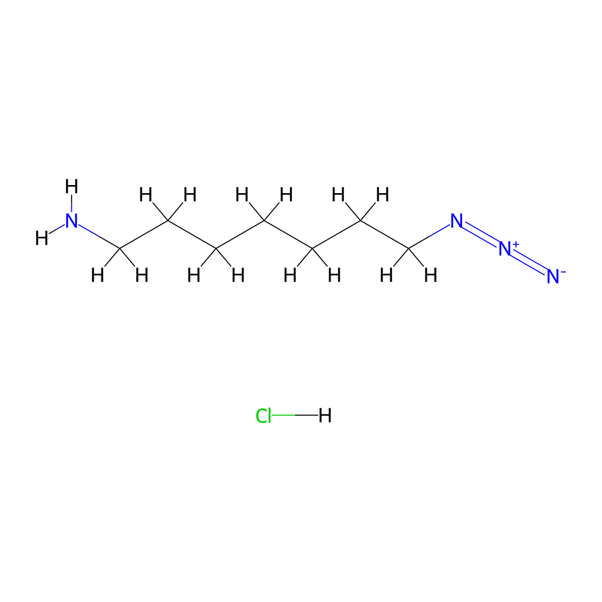 7-Azidoheptan-1-amine hydrochloride molecular structure, CAS 2919955-81-8