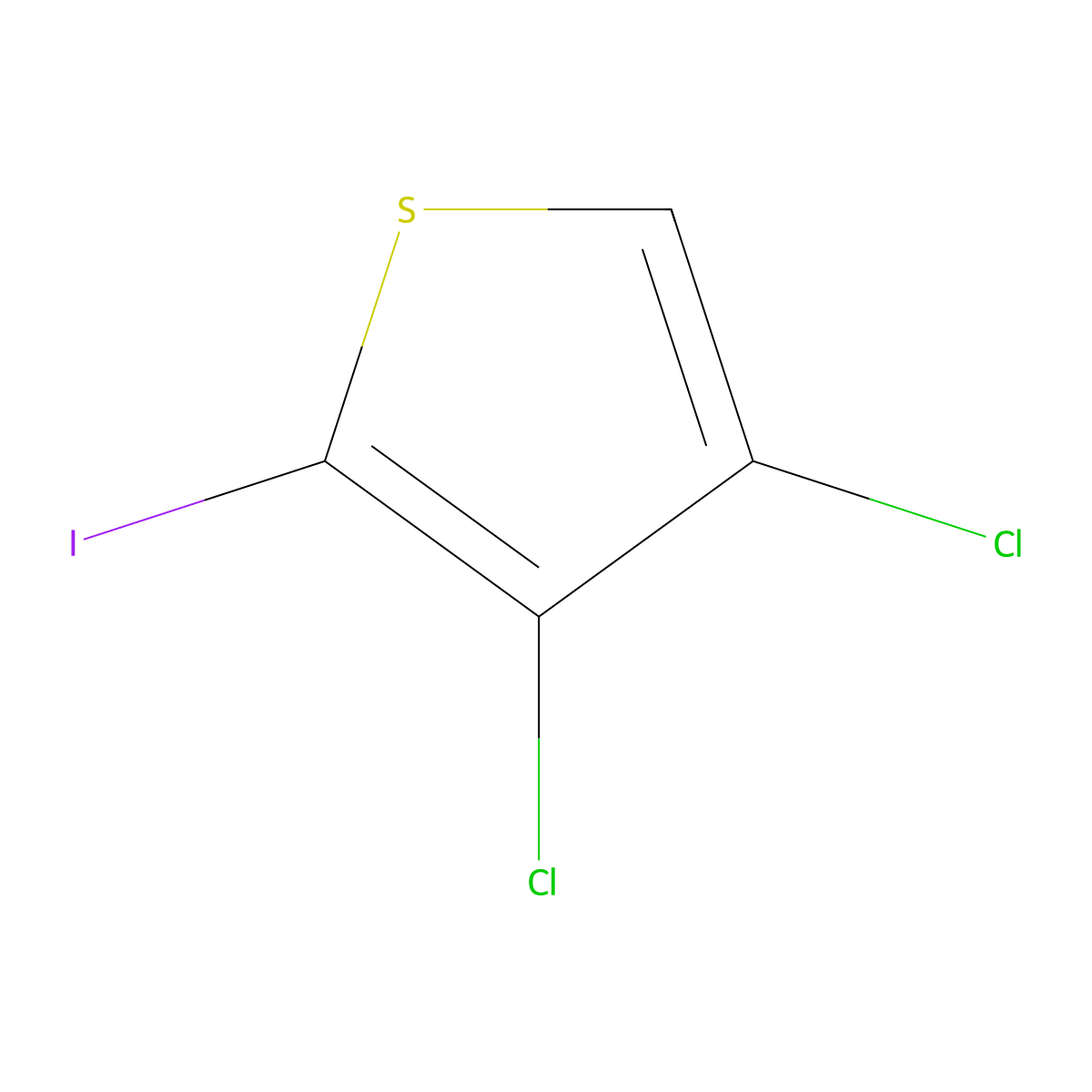 3,4-Dichloro-2-iodothiophene molecular structure, CAS 2919955-82-9