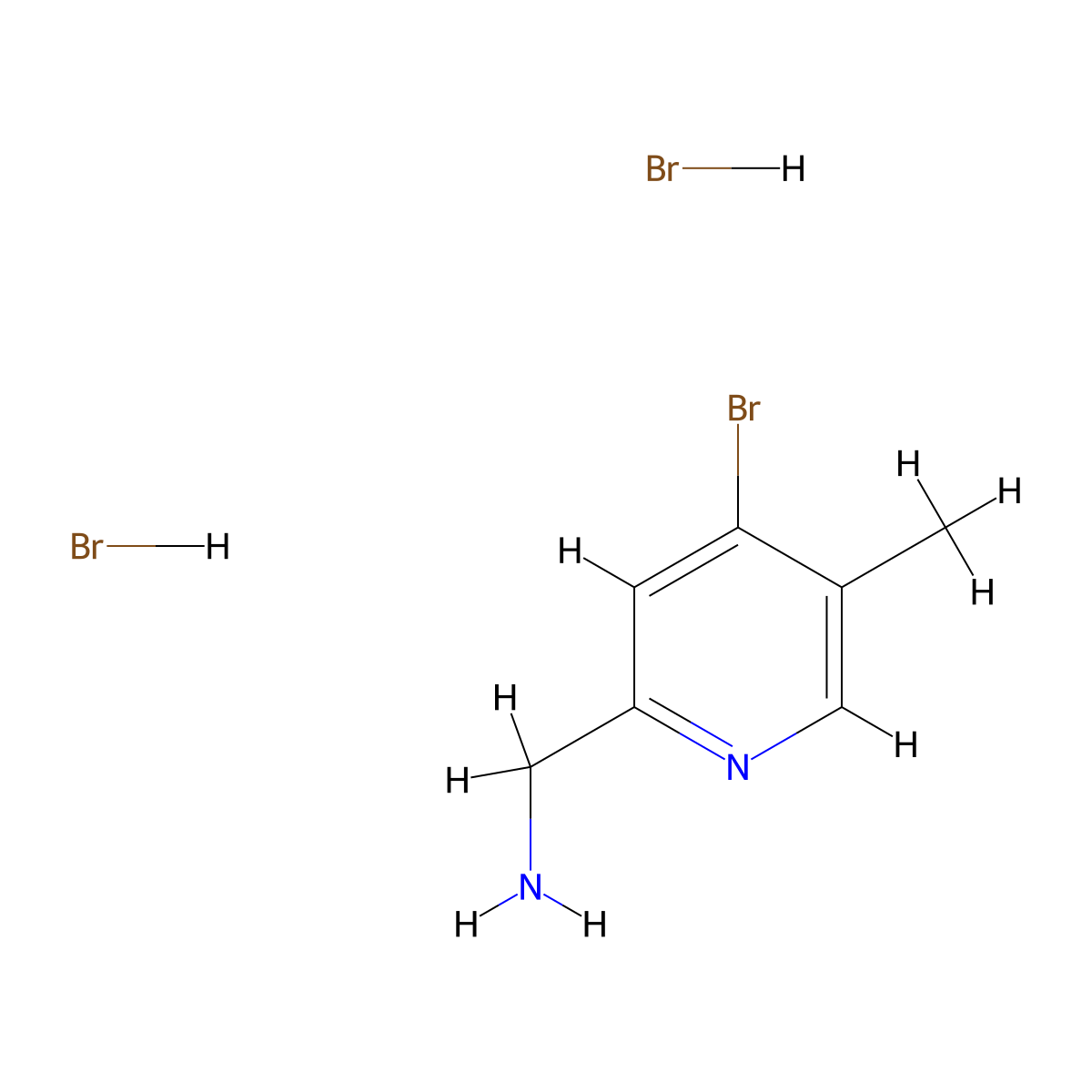 1-(4-Bromo-5-methylpyridin-2-yl)methanamine dihydrobromide molecular structure, CAS 2919955-83-0