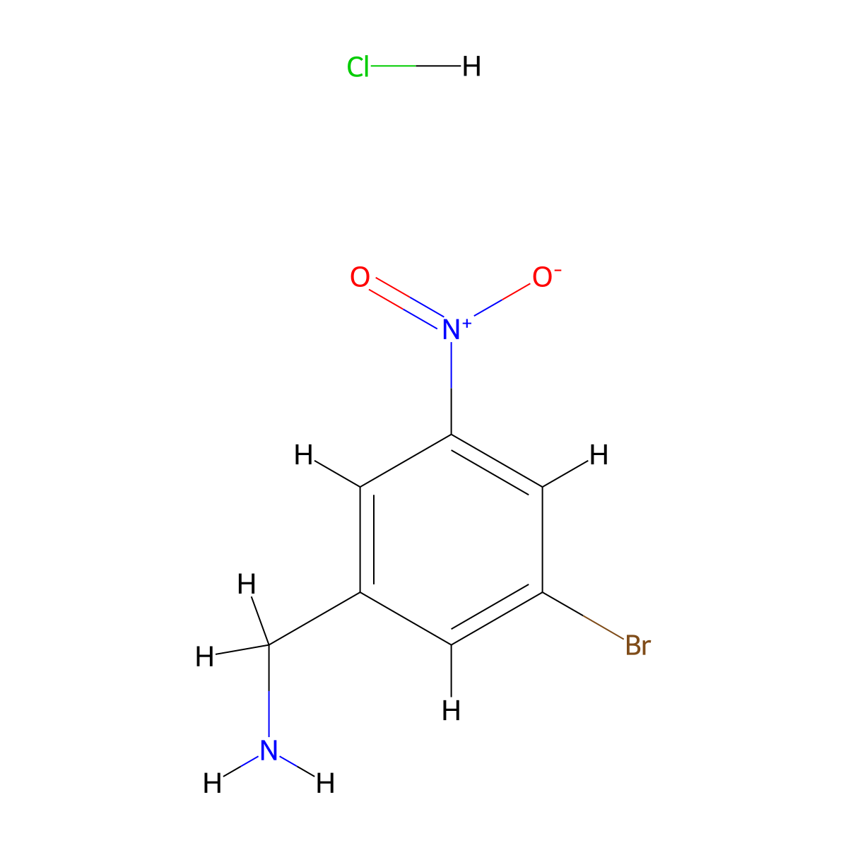 1-(3-Bromo-5-nitrophenyl)methanamine hydrochloride molecular structure, CAS 2919955-87-4