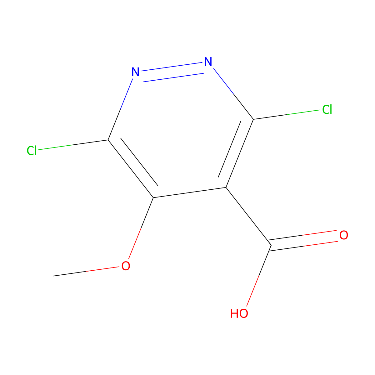 3,6-Dichloro-5-methoxypyridazine-4-carboxylic acid molecular structure, CAS 2919955-90-9