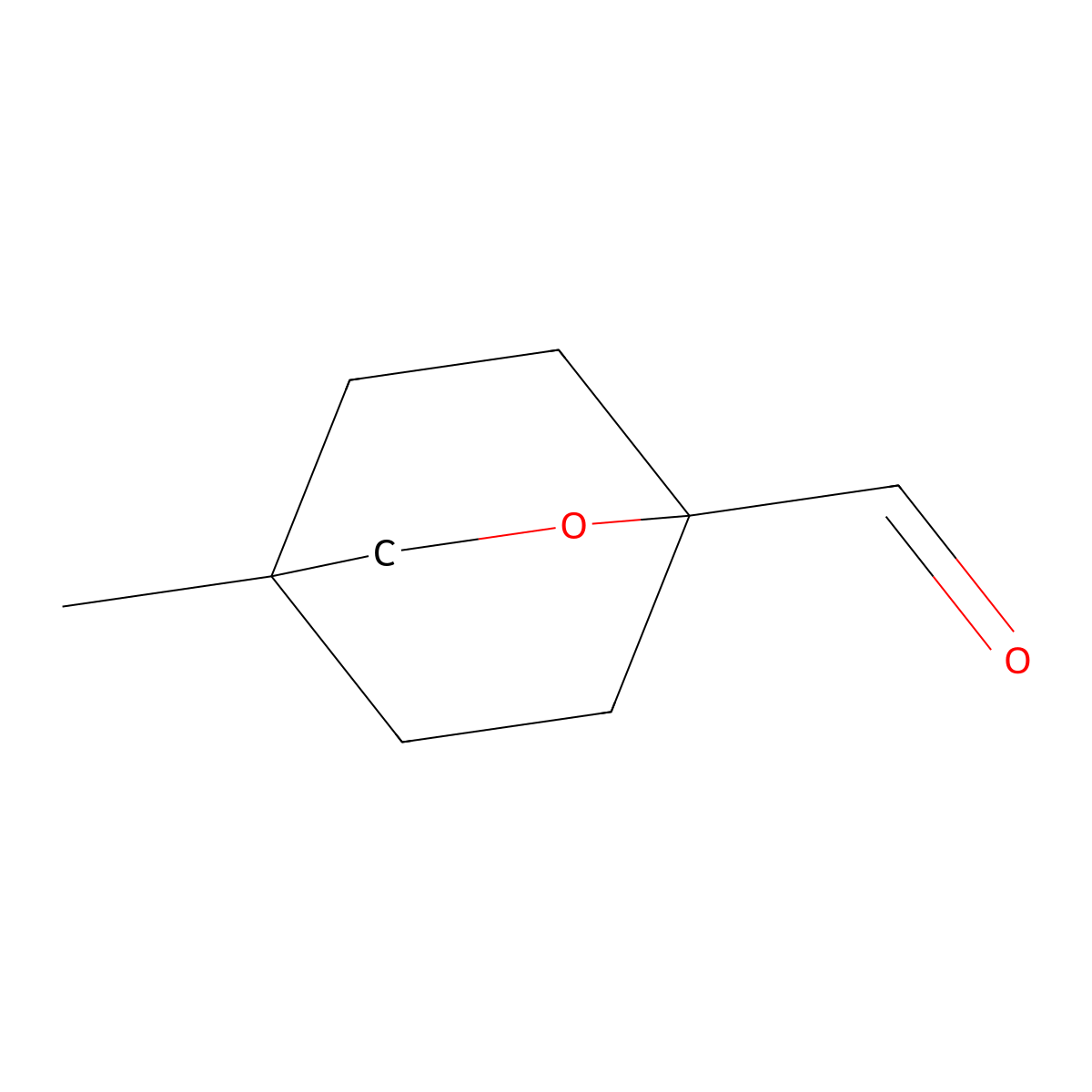 4-Methyl-2-oxabicyclo(2.2.2)octane-1-carbaldehyde molecular structure, CAS 2919955-96-5