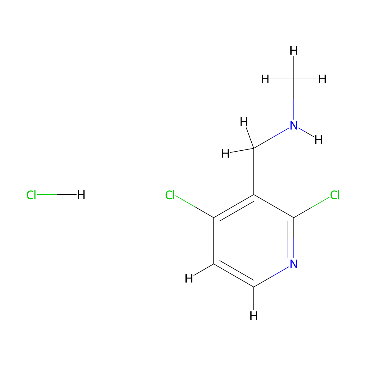 [(2,4-Dichloropyridin-3-yl)methyl](methyl)amine hydrochloride molecular structure, CAS 2919955-99-8