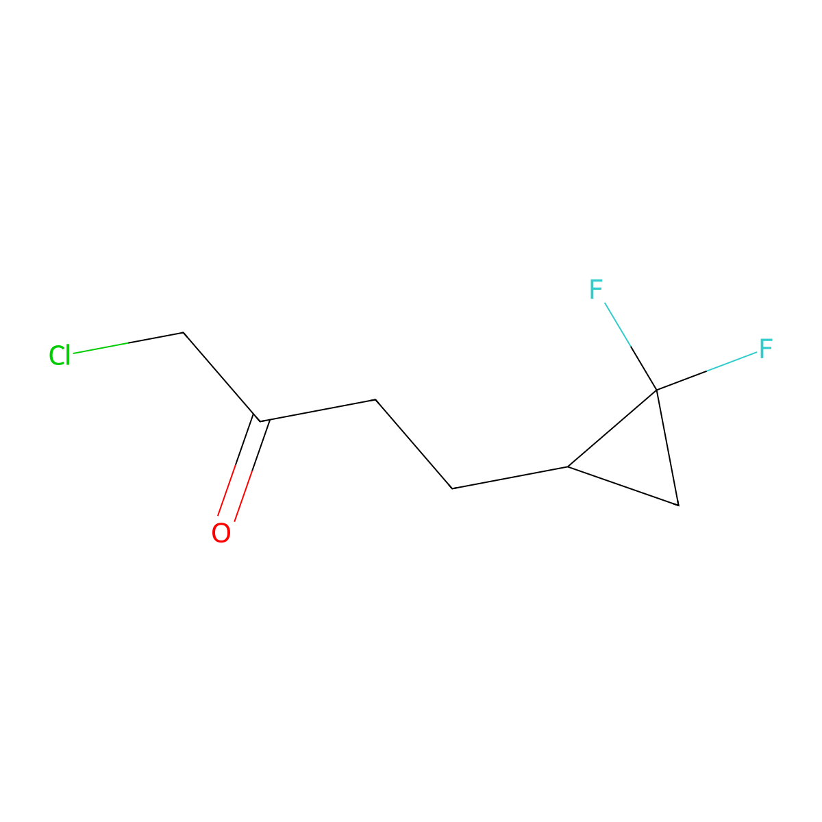 1-Chloro-4-(2,2-difluorocyclopropyl)butan-2-one molecular structure, CAS 2919961-69-4